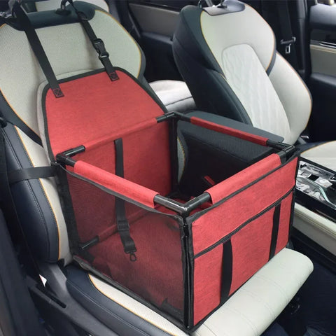 Waterproof Dog Car Seat Carrier – Portable Travel Basket for Small & Medium Pets, Hammock-Style Safety Seat