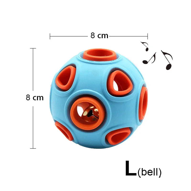 HOOPET Interactive Dog Ball Toys – Light-Up & Bell Rubber Balls for Active Play