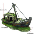 Aquarium Wreck Ship Ornament – Resin Fish Tank Landscape Decoration