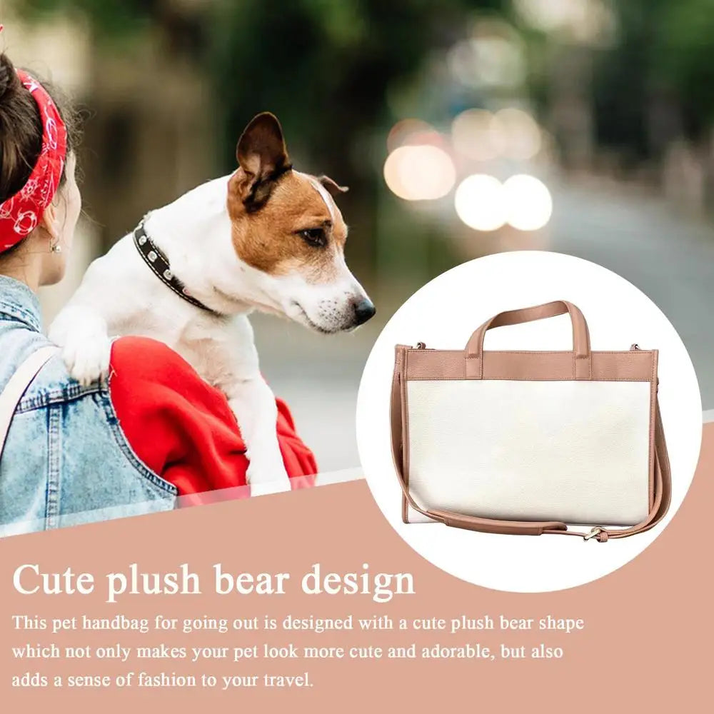 Puppy Travel Bag – Soft, Breathable PU Leather Dog Carry Bag for Small Pets