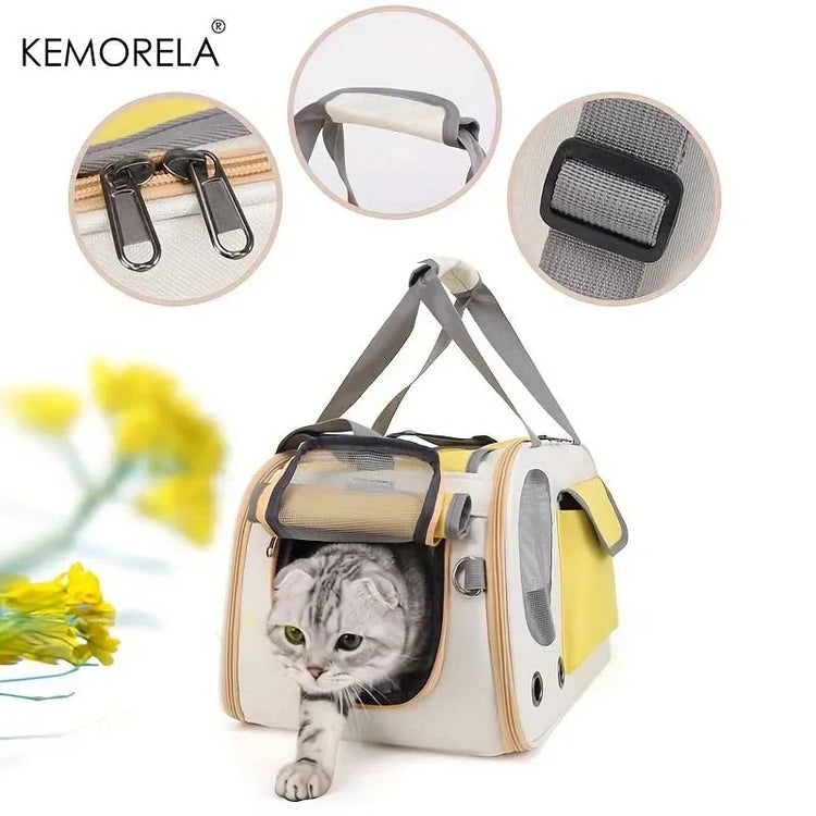 1Pcs Portable Pet Carrier Cat Bag | For Cats/Dogs | Ideal for Travel/Outdoor Activities | Suitable for Cats/Small Dogs