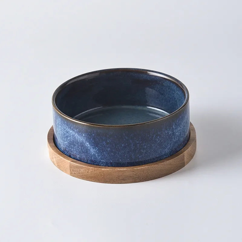 Cat Bowl | Cat Food Bowl | Ceramic Pet Food & Water Feeder | For Small & Medium-Sized Dogs | Spine Protection | Rollover Prevention