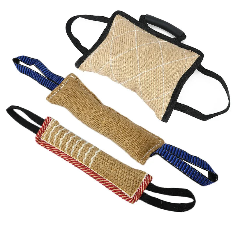 Dog Training Bite Tug Pillow Sleeve with 2 Rope Handles – Durable Chewing Toy for Malinois, German Shepherd, Rottweiler