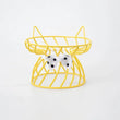 Ceramic Cat Food Bowl | High Foot Raised Pet Bowl | Cat Dog Feeding Dish | Cervical Spine Care | Outdoor Ceramic Bowl with Iron Stand | Anti-Tip Pet Feeder
