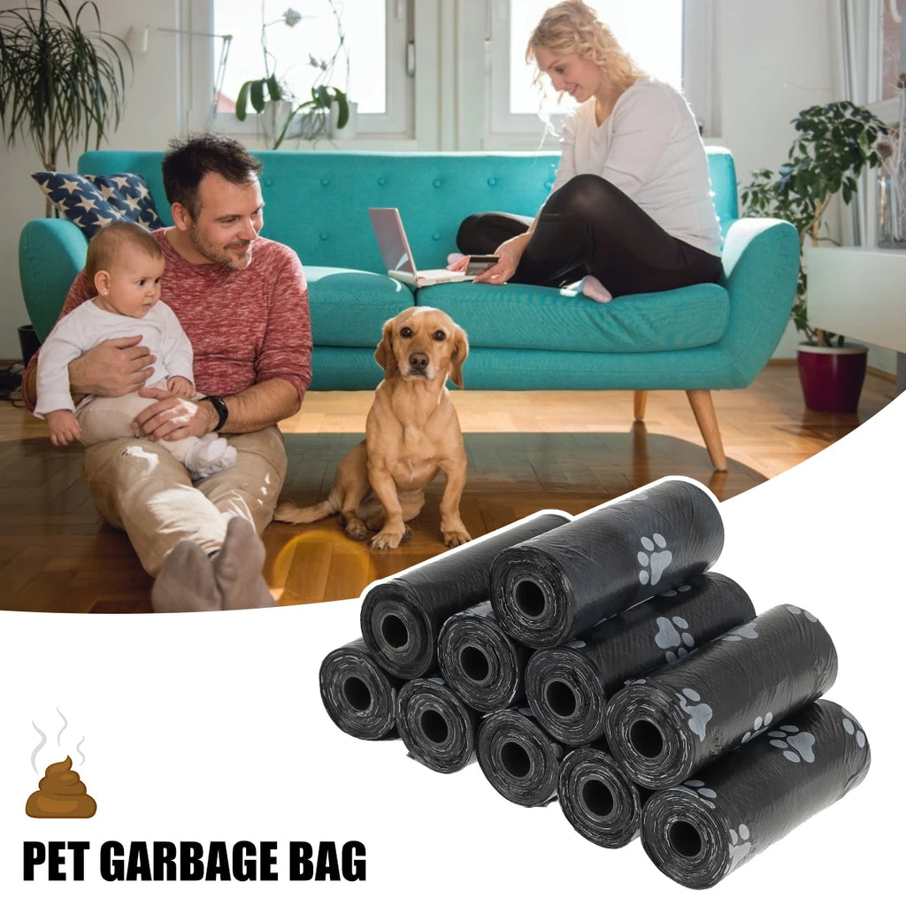 30 Roll Dog Poop Bags Disposable Pet Waste Bags Bone-Shape Divider Design Durable and Biodegradable