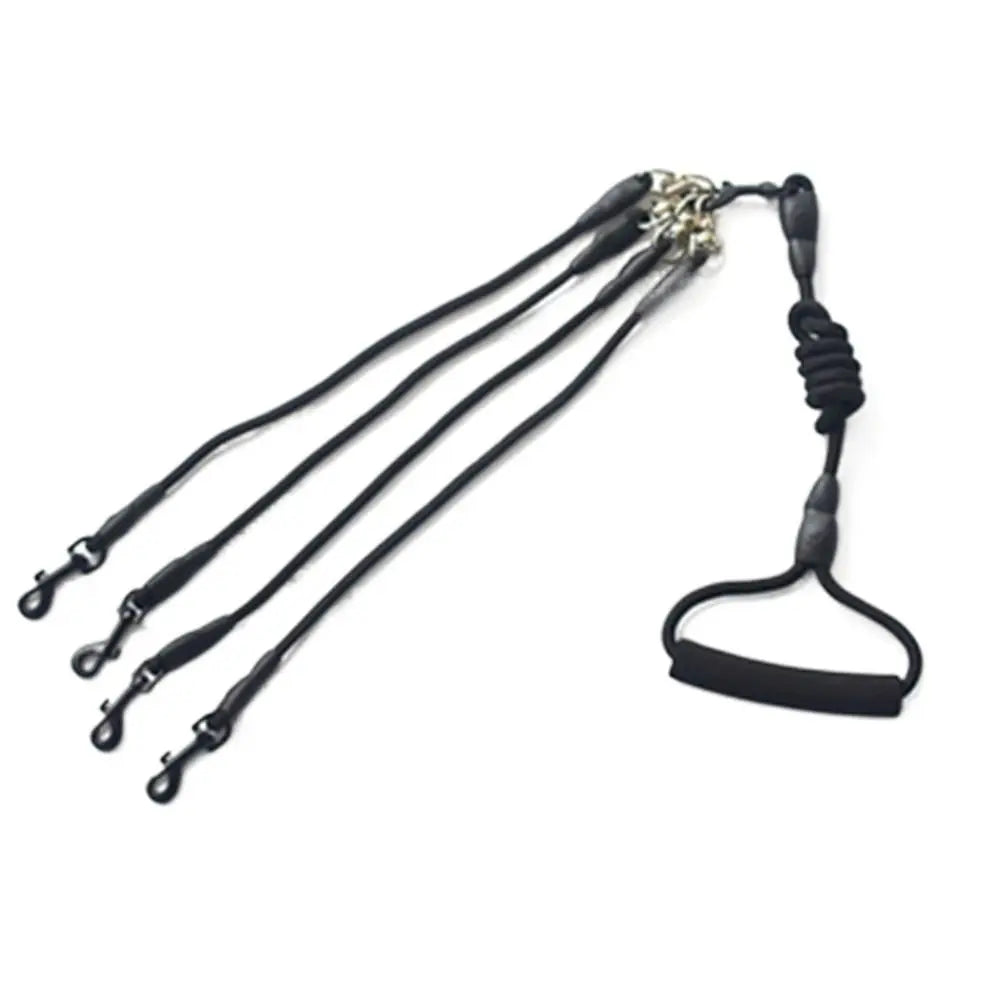 Double Dog Leash Nylon Two-Headed Coupler – Walk 2, 3, or 4 Dogs with Ease