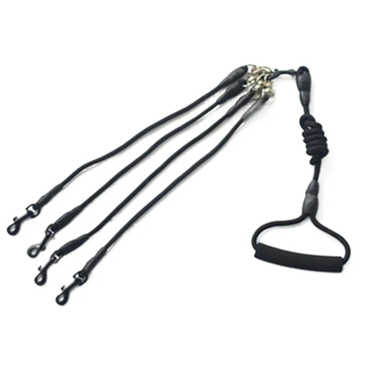 Double Dog Leash Nylon Two-Headed Coupler – Walk 2, 3, or 4 Dogs with Ease