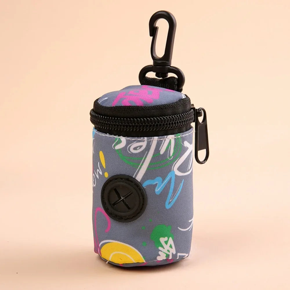 Hangable Dog Poop Bag Dispenser with Zipper – Portable, Lightweight Waste Bag Holder for Dog Walking, Cute & Convenient