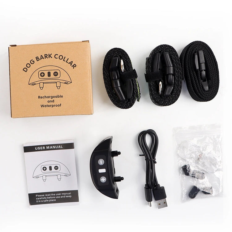 Automatic Anti-Bark Dog Training Collar – USB Rechargeable with Sound & Shock Modes