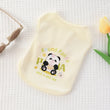 Pet clothing cat and dog clothing spring and autumn dog vest super cute and handsome Waffle cartoon small animal printed clothes