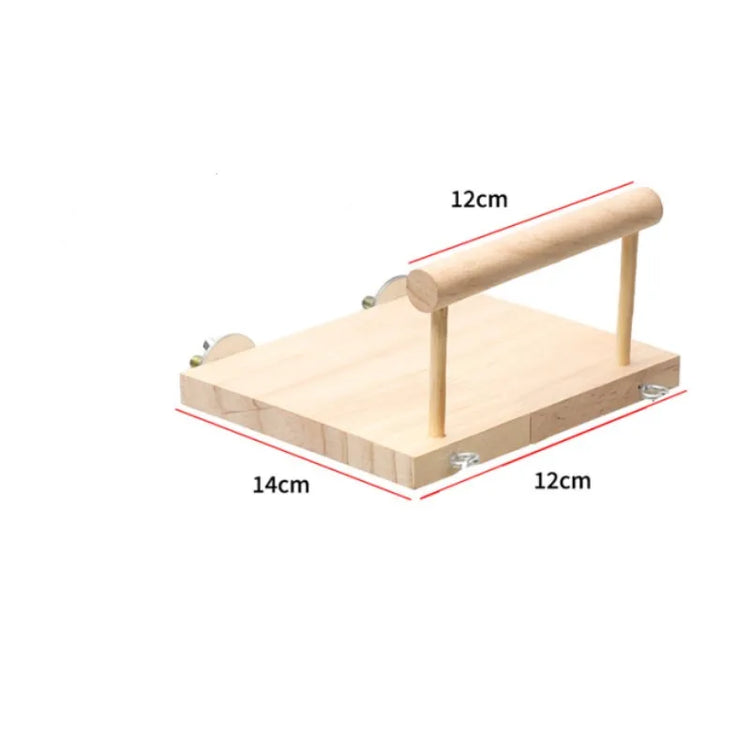 Bird Swing Toy | Wooden Parrot Perch Stand with Chewing Beads | Cage Playground for Budgie Birds