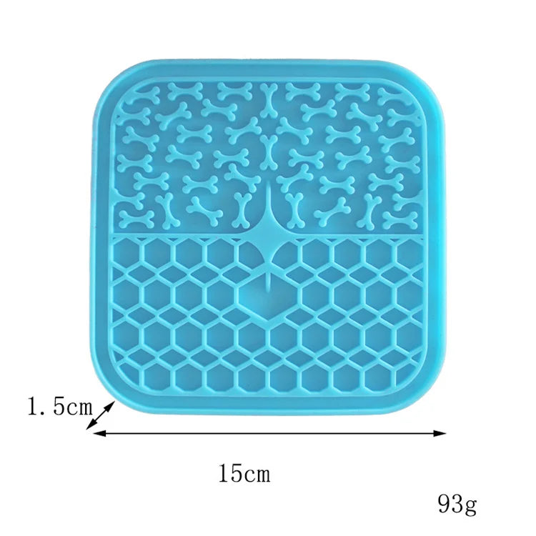 Silicone Pet Licking Mat for Cats/Dogs | Anti-Choking Slow Food Bowl | Bath Distraction Plate | Pet Supplies Cutlery