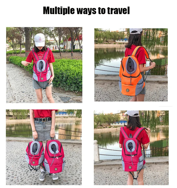 Dog Carrier Backpack – Breathable, Comfortable Pet Travel Bag for Small and Medium Dogs