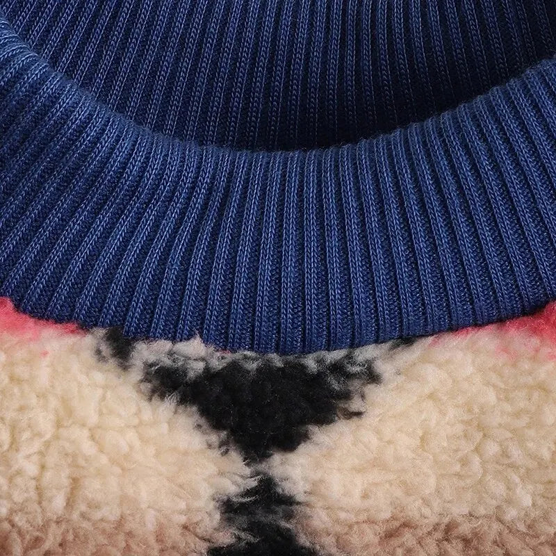 Striped Ethnic Pet Sweatshirt | Cozy Wear for Dogs/Cats for Autumn/Spring