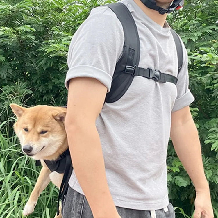 Horizontal Dog Backpack Carrier – Breathable Mesh Pet Travel Bag for Small Dogs, Hands-Free Outdoor Hiking & Cycling