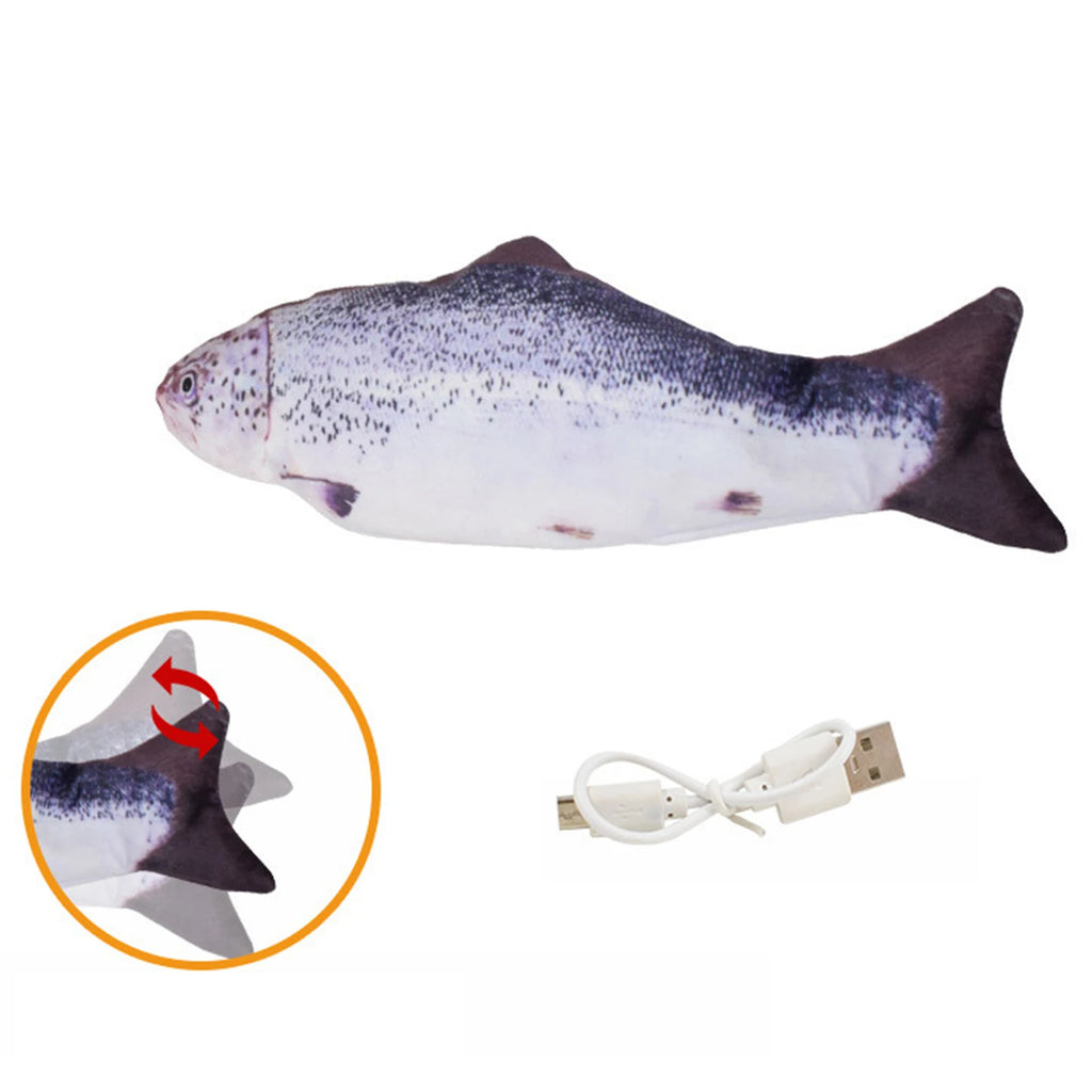 Electric Moving Fish Cat Toy | Realistic Flopping Fish | Dog Toy Plush | Interactive Cat Toy | Electric Wagging Fish | Indoor Cat Exercise | Pet Supplies