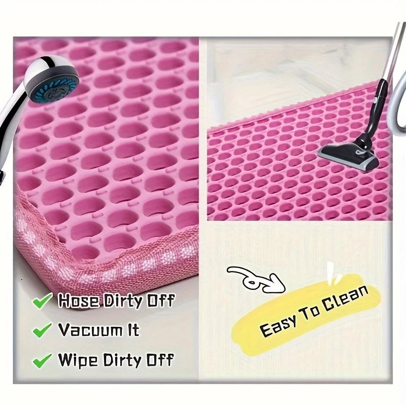1Pc Large Size Cat Litter Mat | Advanced Honeycomb Double-Layer Design | Urine Waterproof | Easy Cleaning | Scatter Control | Stay Clean