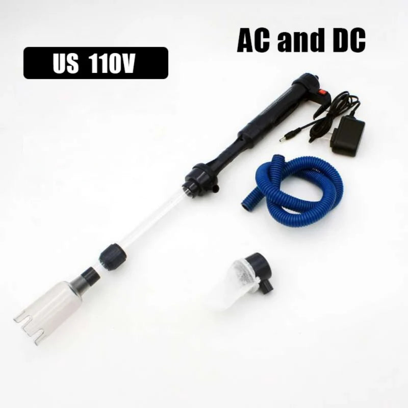 Aquarium Electric Water Changer & Gravel Cleaner – Battery/AC Powered Siphon Pump for Fish Tank Cleaning