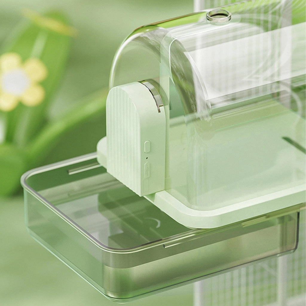 Smart Sensor Bird Bathtub – Automatic Electric Hanging Shower Box | Clear Parrot Bath with Hooks