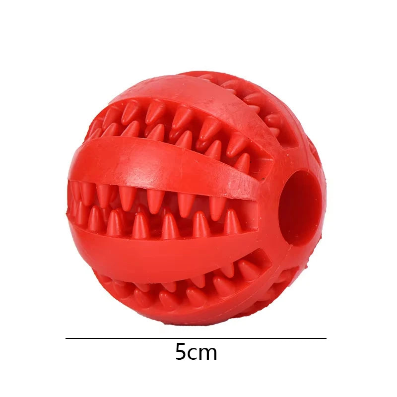 Interactive Rubber Dog Ball Toy – Chew, Clean Teeth & Snack Dispenser