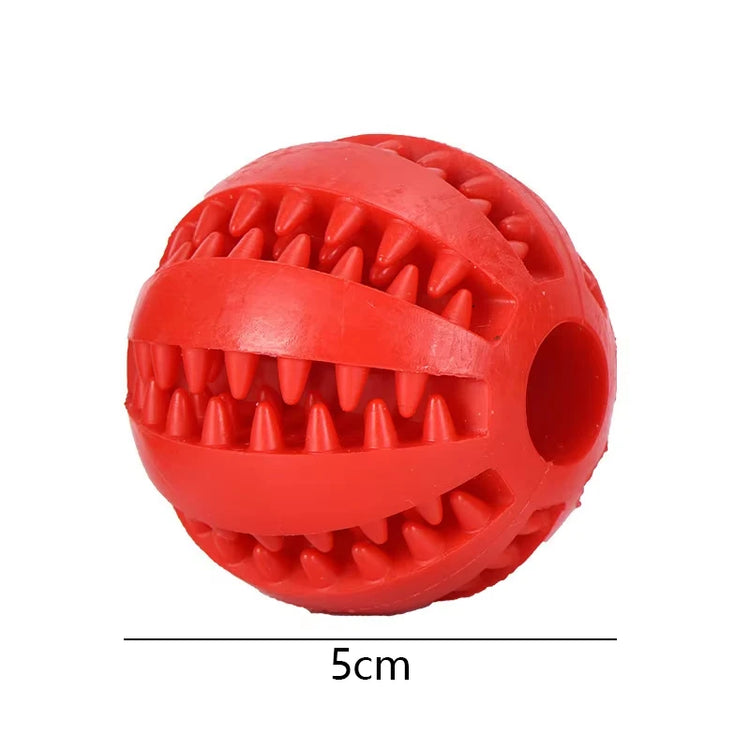 Interactive Rubber Dog Ball Toy – Chew, Clean Teeth & Snack Dispenser