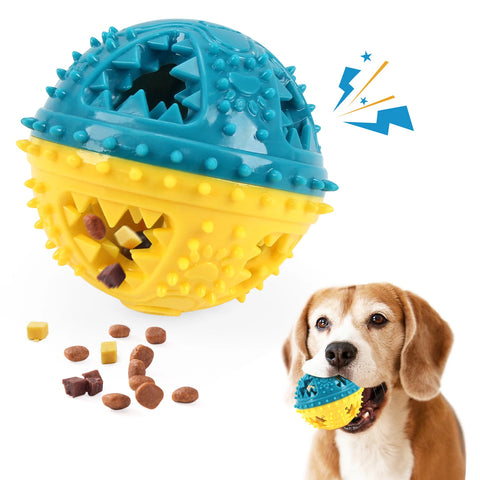 COOLPLAY Dog Chew Toy – Interactive Teeth Cleaning Sound Ball with Treat Dispensing