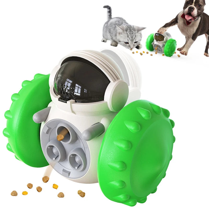 Interactive Tumbler Dog Food Dispenser – Slow Feeder Puzzle Toy for Dogs & Cats