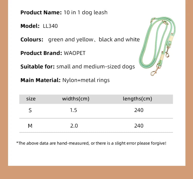 Striped Nylon Rope Dog Collar Slip-On Quick Release Personalized Collar for Small to Large Dogs