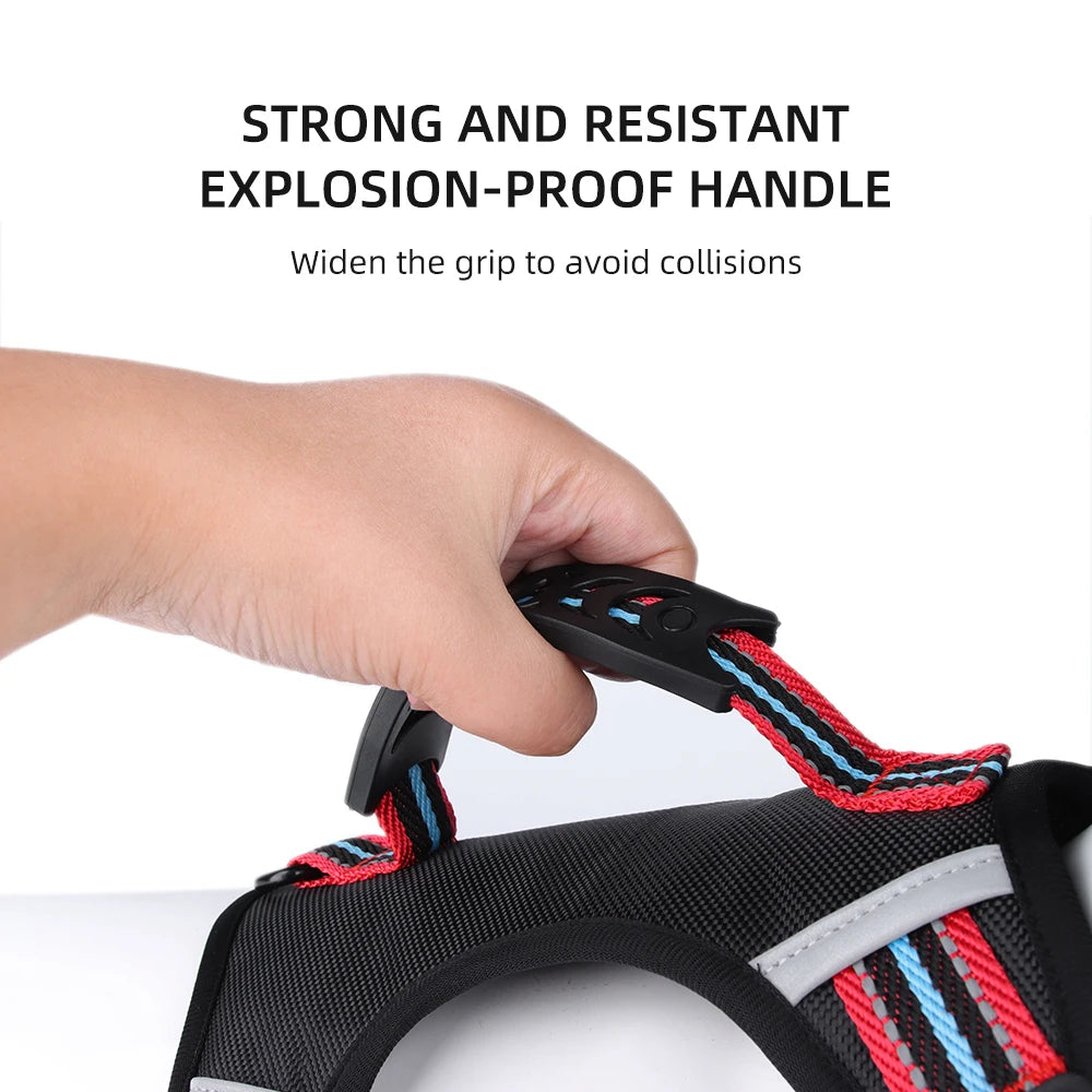 Durable Nylon Dog Harness with Handle – Travel-Friendly, Lightweight & Explosion-Proof Vest for All Dog Sizes