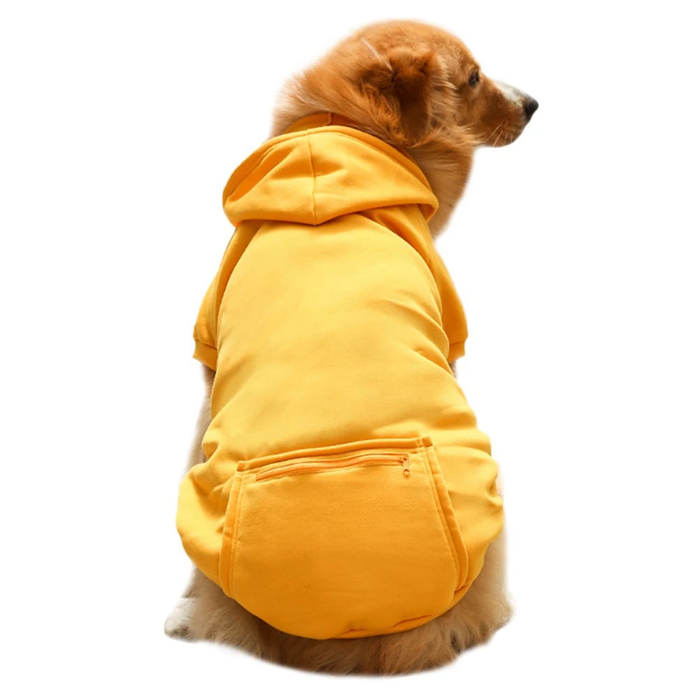 Winter Pet Clothes Dog Warm Hoodies Thermal Big Dog Coat Puppy Clothing For Small Medium Dogs Puppy Vest Jacket With Pockets