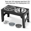 Adjustable Elevated Dog Feeder – 3-in-1 Raised Slow Feeder Bowl with Water Dispenser