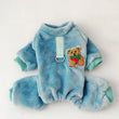 Fleece Warm Winter Dog Jumpsuit Pajamas for Small Dogs | Pomeranian Puppy Nightshirt & Cat Overalls