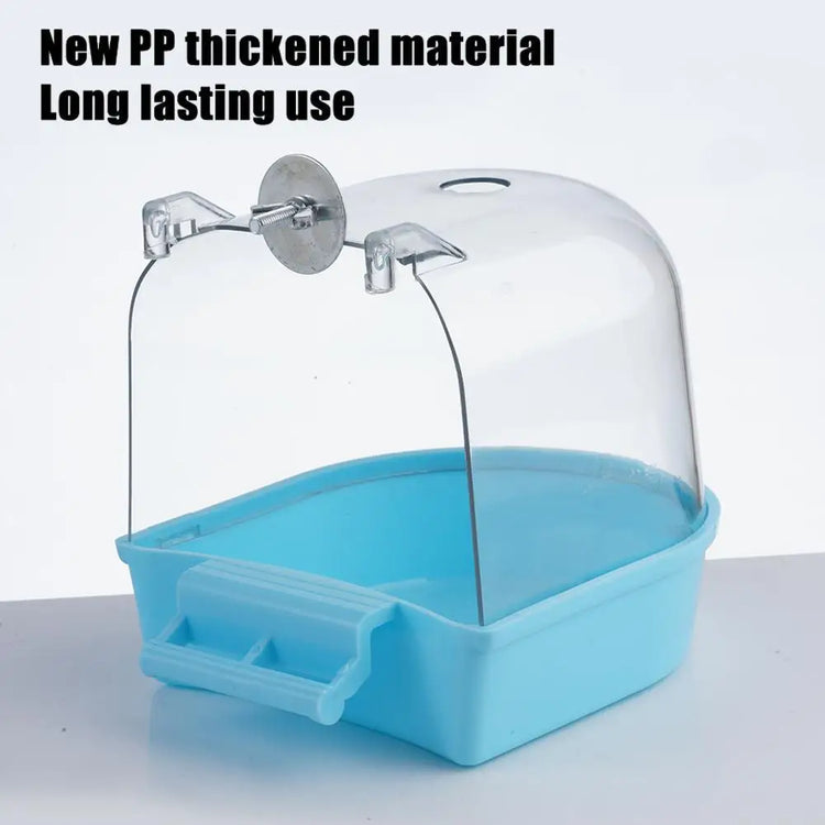 Hanging Bird Bath Box, Parakeet Shower Caged ,Parrot Bath Box Bird For Pet Brids For Canary, Budgerigar, Cockatiel,Parrots