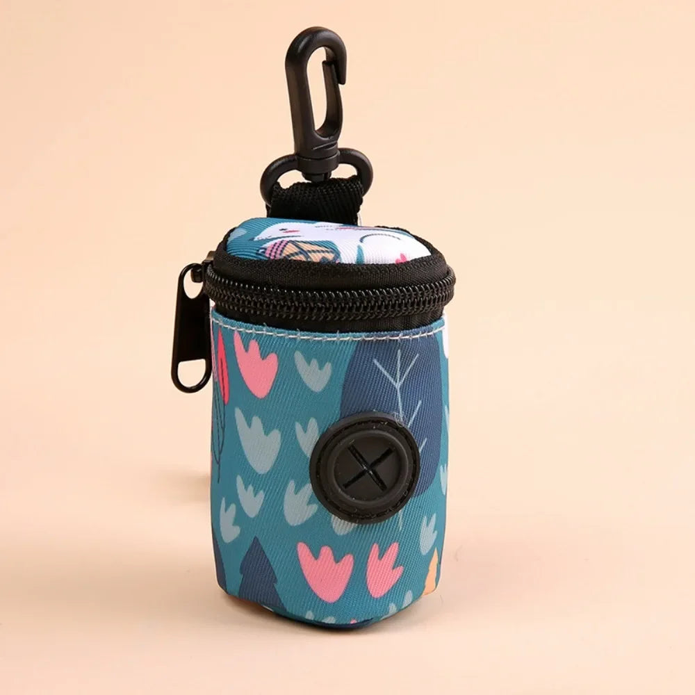 Hangable Dog Poop Bag Dispenser with Zipper – Portable, Lightweight Waste Bag Holder for Dog Walking, Cute & Convenient