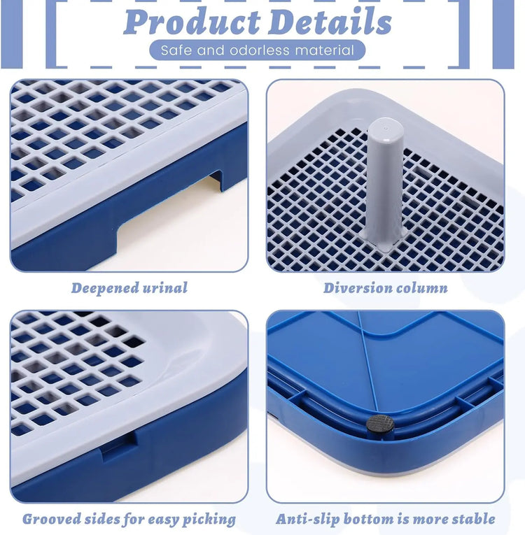 Reusable Dog Potty Training Tray – Non-Slip Puppy Pad Holder for Indoor & Outdoor Use