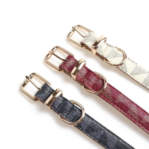 Luxury PU Leather Dog Collar – Adjustable, Breakaway, Stylish & Durable