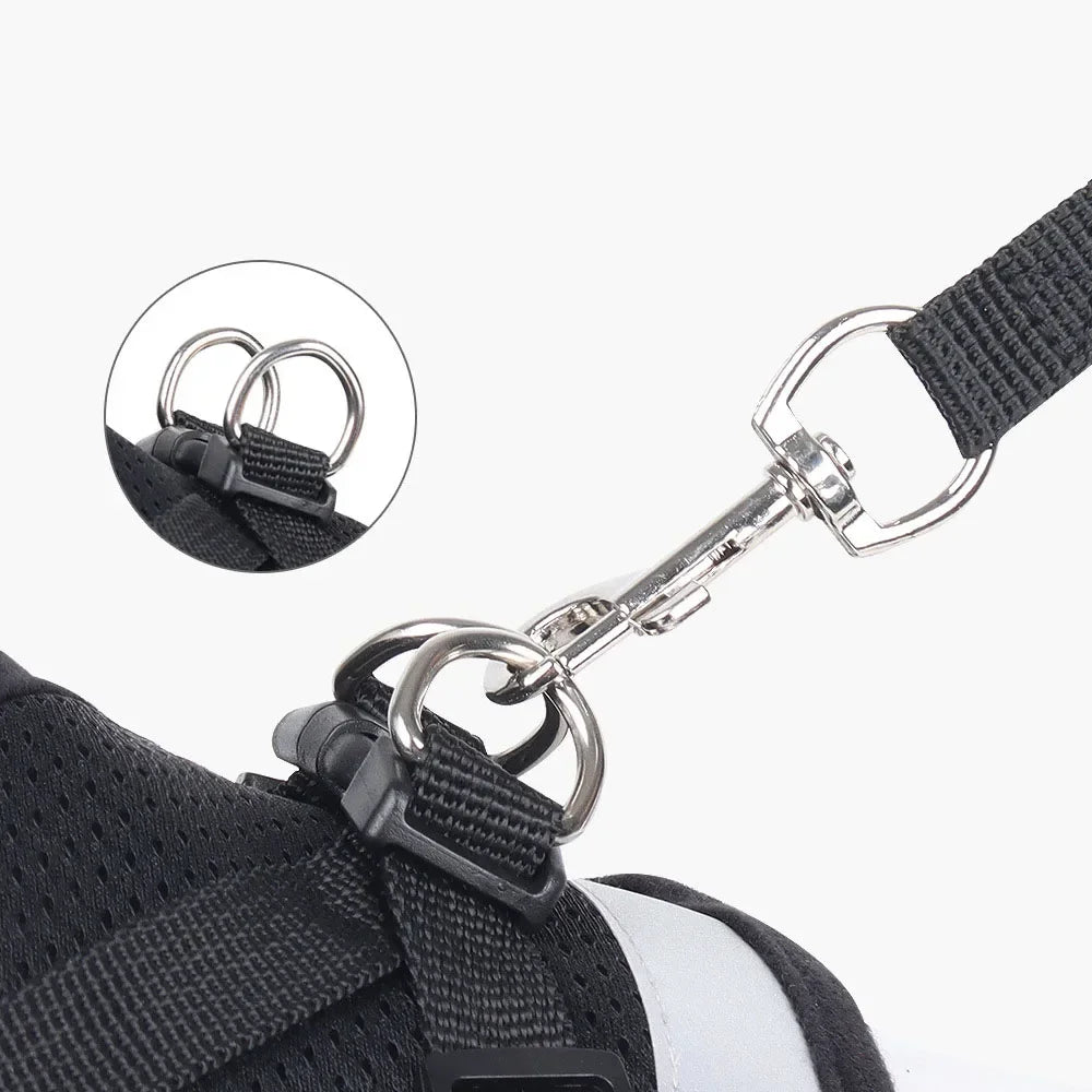 Cat Harness | Lead Leash Set | Adjustable Reflective Escape Proof Pet Mesh Vest Harness | Puppy Dog Collar | Small Dog Cat Pet Supplies