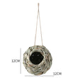 2024 Handwoven Reed Grass Bird Nest – Hanging Hummingbird Egg Cage for Outdoor Decor, Small Parrots & Garden Wildlife (Multiple Sizes)