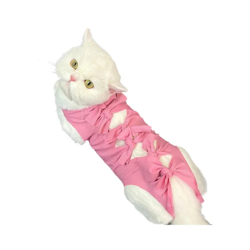 Cat Surgery Recovery Suit | Post-Op Onesie for Cats | E-Collar Alternative for Wound Protection
