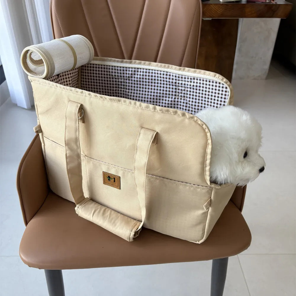 Portable Soft-Sided Pet Carrier Bag – Breathable Travel Duffle for Small Dogs and Cats
