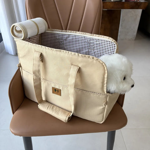Portable Soft-Sided Pet Carrier Bag – Breathable Travel Duffle for Small Dogs and Cats