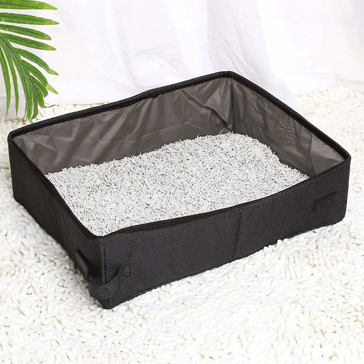 Portable Cat Travel Litter Box | Leak-Proof & Lightweight | Collapsible Litter Carrier | Suitable for Car Box
