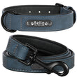 Custom Leather Dog Collar and Leash Set – Personalized, Durable, and Padded for Small to Large Dogs
