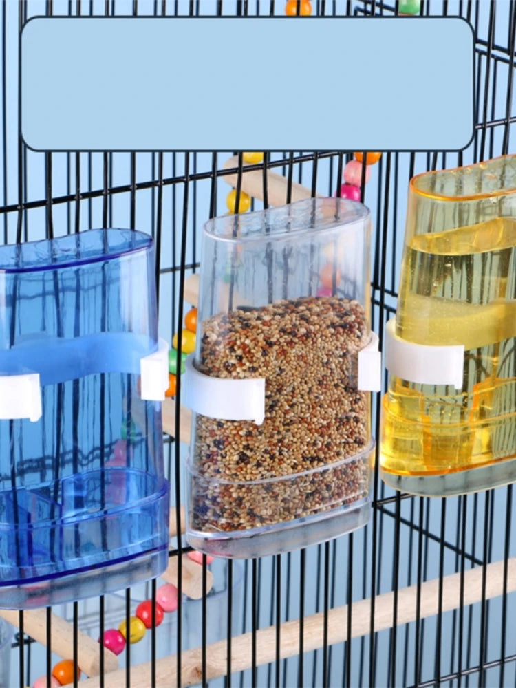 Bird Water Feeder | Automatic Dispenser for Parrot, Parakeet | Cage Mount Waterer | No-Mess Bird Food Feeder for Cockatiel & Lovebird | 220ml