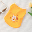 Pet clothing cat and dog clothing spring and autumn dog vest super cute and handsome Waffle cartoon small animal printed clothes