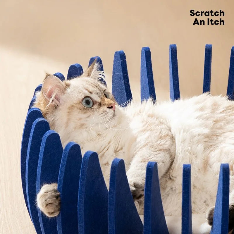 Bird Cage Cat Bed | Luxury Felt Nest for Cats | Breathable & Durable Enclosed Pet Furniture for Comfort & Style