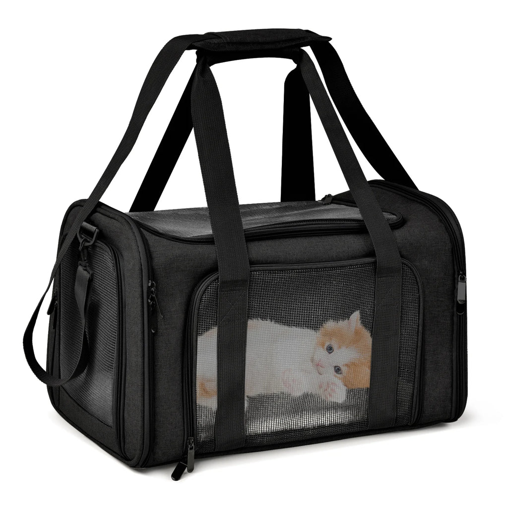 Airline Approved Soft-Side Pet Carrier Bag for Small Dogs and Cats – Breathable, Lightweight Travel Backpack