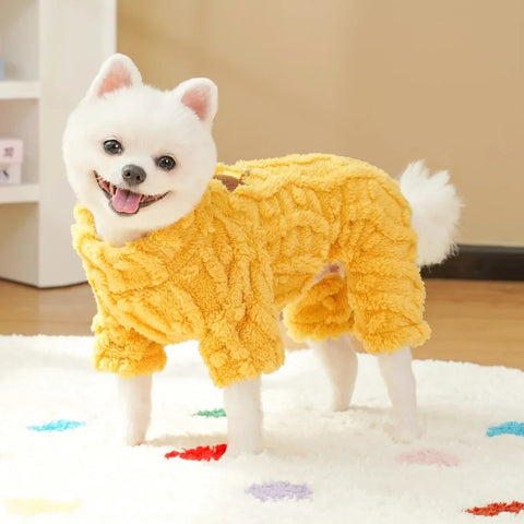 Cozy Fleece Jumpsuit for Small Dogs/Cats | Winter Pajamas for Chihuahua/Yorkie