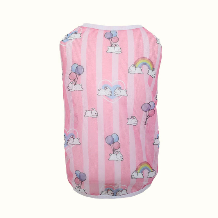 Original Cartoon Summer Mesh Vest | Cute & Breathable Pet Clothing For Cats/Dogs
