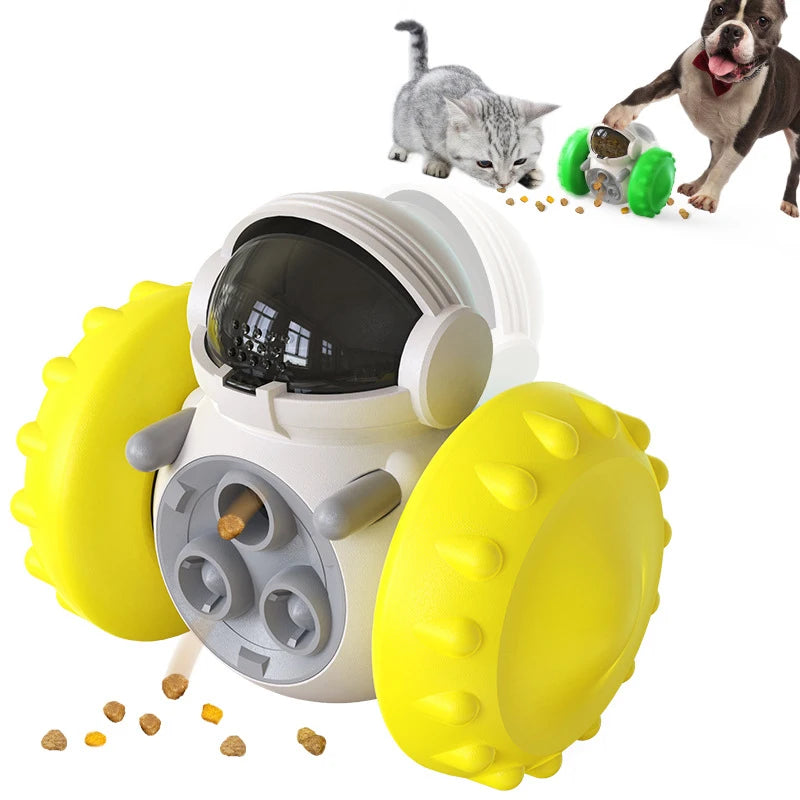 Interactive Tumbler Dog Food Dispenser – Slow Feeder Puzzle Toy for Dogs & Cats